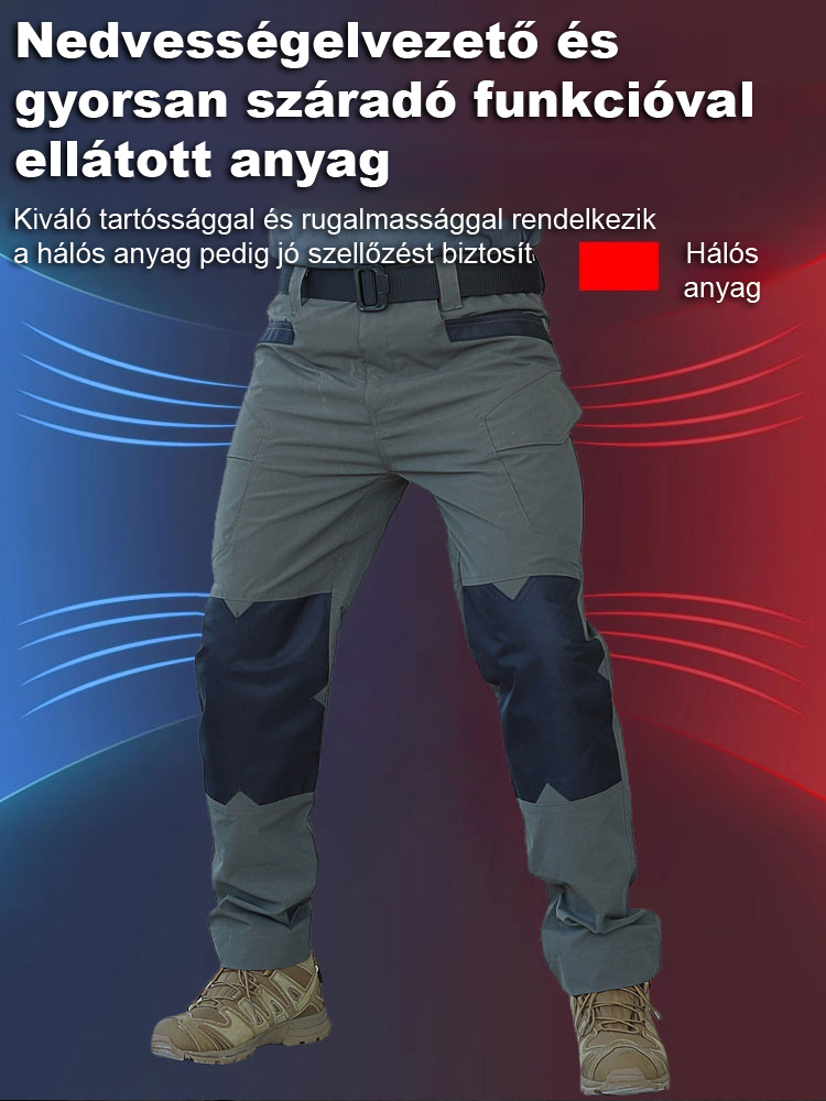 Férfi elastikus vízálló taktikai nadrág