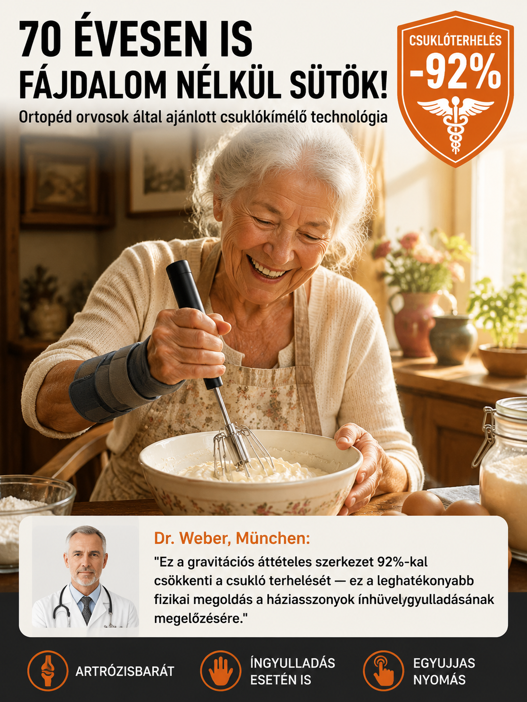 Konyhai kiárusítás Magyarországon! Az áram nélküli turbó habverő most 50%-kal olcsóbb. 1000 fordulat/perc – 10x gyorsabb felverés! A profi konyhai habverő most a tiéd lehet.