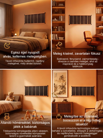 【5 másodperces gyors felfűtés】Falra szerelhető hősugárzó: csak rögzítse a falra, és az egész otthona meleg és kényelmes lesz. Most 50% kedvezménnyel!