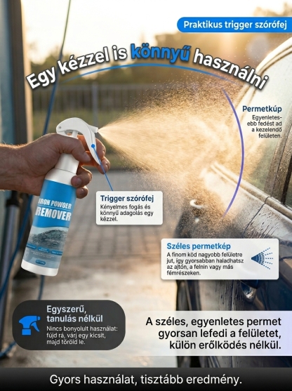 Rozsdaeltávolító tisztítószer spray készlet, Rozsdamentesítés 3 másodperc alatt, 10-szer erősebb a sima tisztítóknál!