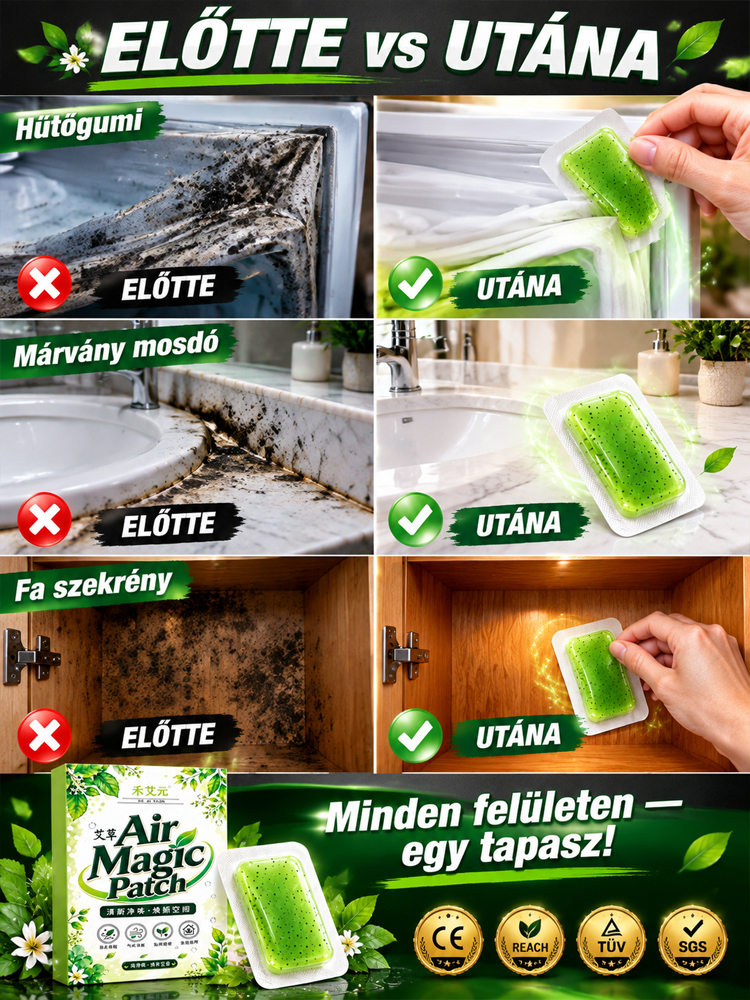 【3 másodperc alatt, gyökerestül eltávolít】Gyökérirtó Penészeltávolító Tapasz Falra, Fugára, Szilikonra