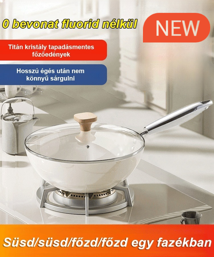 Kerámia mázas tapadásmentes serpenyő