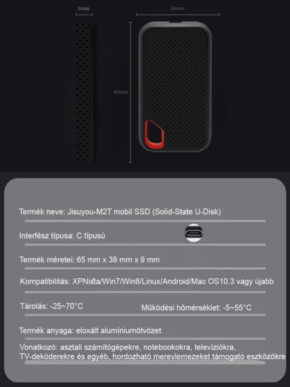 【6TB nagy kapacitású】nagy sebességű szilárdtest meghajtó
