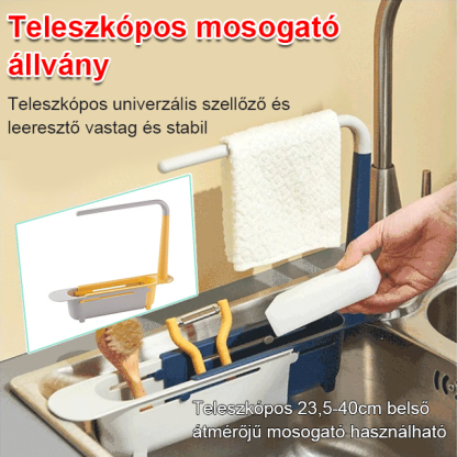 Teleszkópos mosogató polc