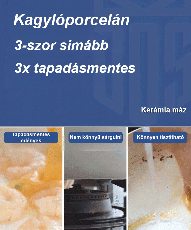 Kerámia mázas tapadásmentes serpenyő