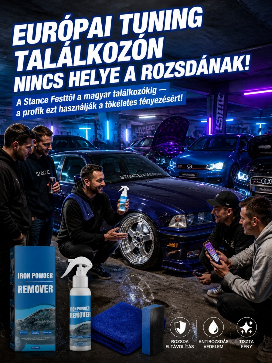 Rozsdaeltávolító tisztítószer spray készlet, Rozsdamentesítés 3 másodperc alatt, 10-szer erősebb a sima tisztítóknál!