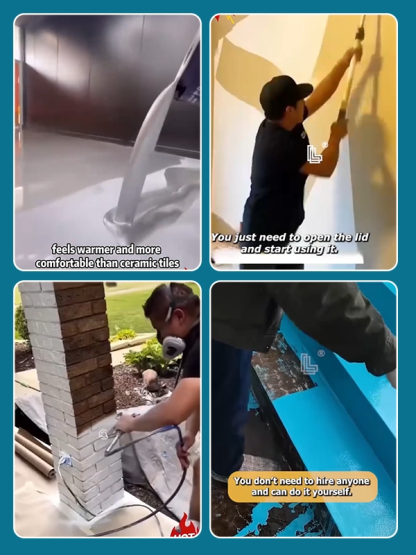 【2 órás gyors száradás】3 az 1-ben többszínű vízbázisú padlófesték