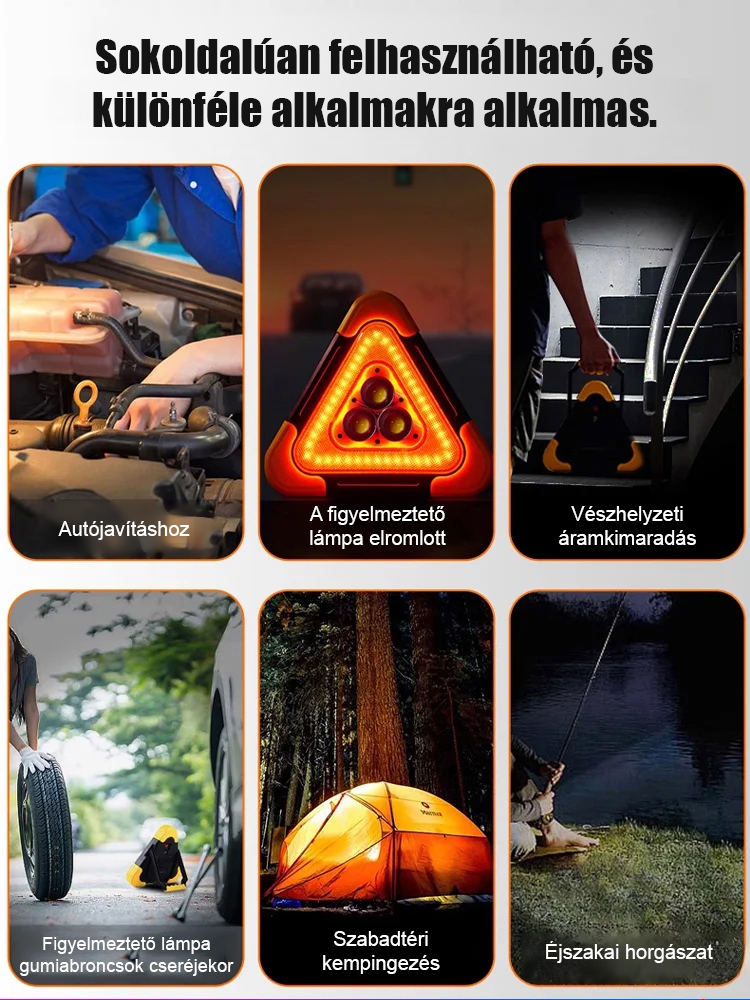 Ez a többfunkciós háromszögű figyelmeztető tábla elengedhetetlen biztonsági felszerelés az autózásban 🚗