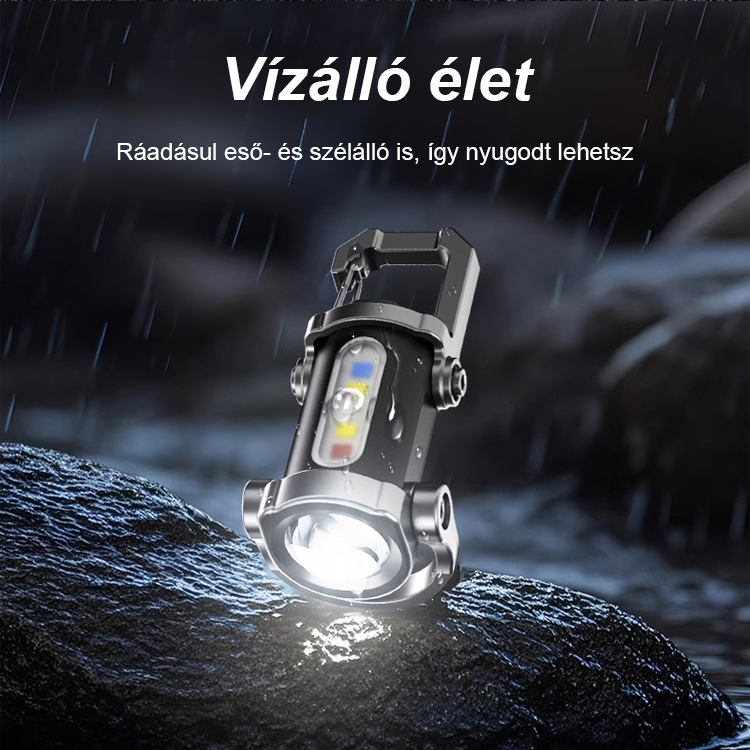 Többfunkciós vészhelyzeti zseblámpa ✨ Magas fényerejű, alacsony fényerejű és stroboszkóp módok a különböző igényekhez.