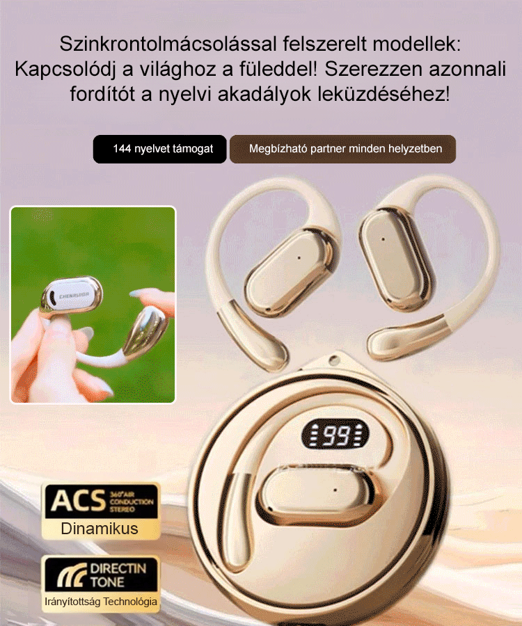 【🎧Fordítás 144 nyelvre】 Okos fordító headset