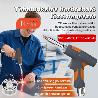 Ezzel a lézeres hegesztőeszközzel nincs szükség hegesztési ismeretekre, még a kezdők is könnyedén használhatják!