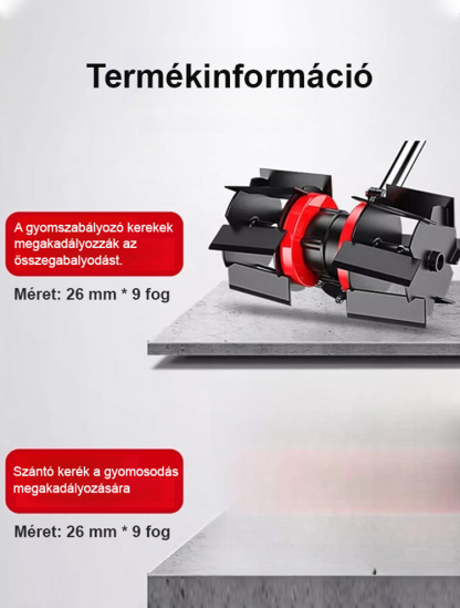 【Fűnyíró különleges】 Laza talaj gyomláló univerzális kerék
