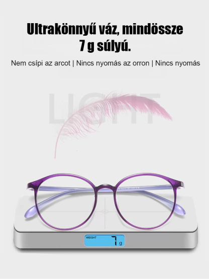 Divatos, kényelmes, összecsukható szemüveg, nagy felbontású, kékfény szűrős, automatikus fókuszálású
