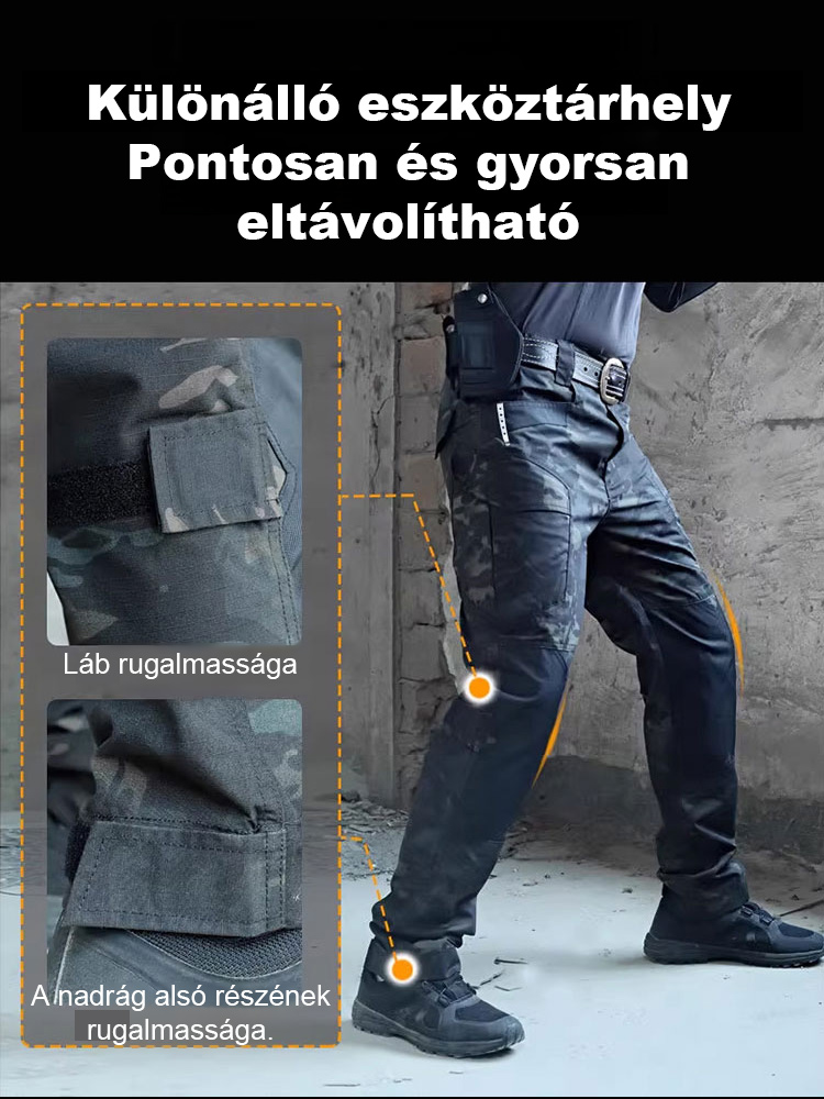 Férfi elastikus vízálló taktikai nadrág