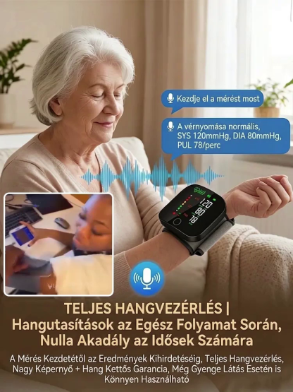 Európai szabvány: Otthoni használatra, Orvosi okos vérnyomásmérő, nagy kijelző, egygombos mérés