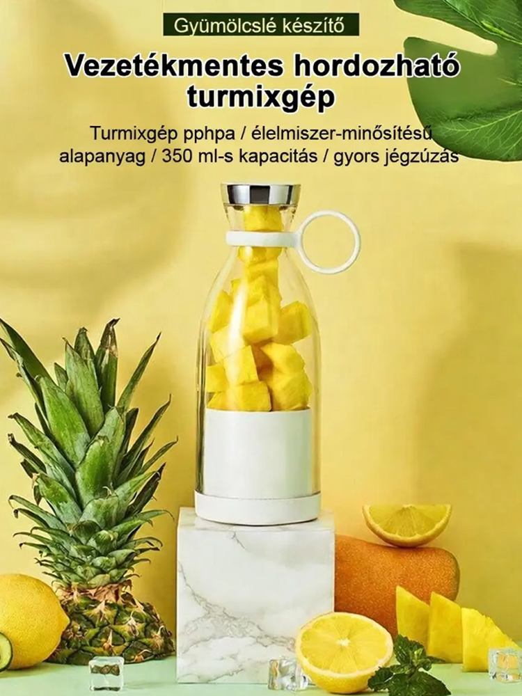 Hordozható mini elektromos gyümölcsfacsaró pohár🍹Készítsd el kedvenc gyümölcsitalodat mindössze 10 másodperc alatt!