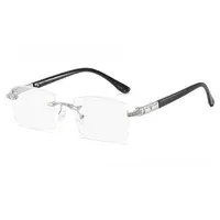 【Kézzel csiszolt】Bambuszlevélzöld természetes összetevős kristály olvasószemüveg