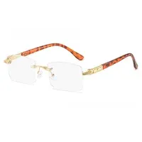 【Kézzel csiszolt】Bambuszlevélzöld természetes összetevős kristály olvasószemüveg