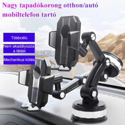 Autós és otthoni tapadókorongos mobiltelefon tartó