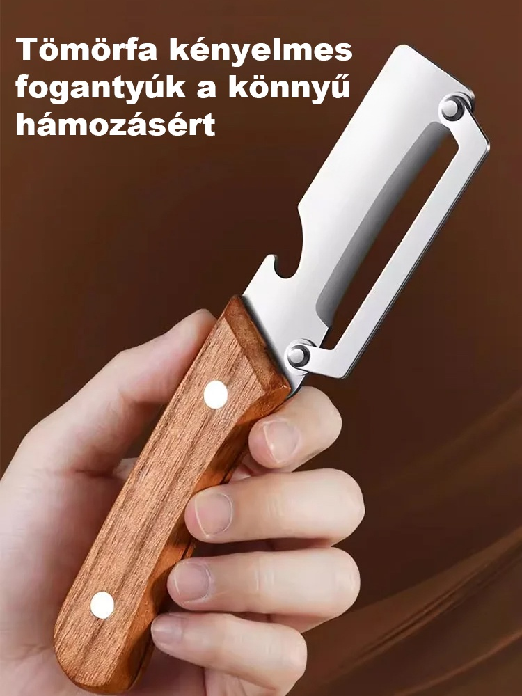 Nagy méretű rozsdamentes acél multifunkciós kés, Könnyű, kényelmes fogású univerzális szeletelő, most limitált darabszámban, akciós áron.