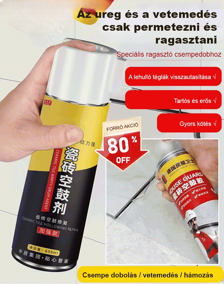 Csempe üregesedés elleni speciális ragasztó - egyedi megrendelés alapján