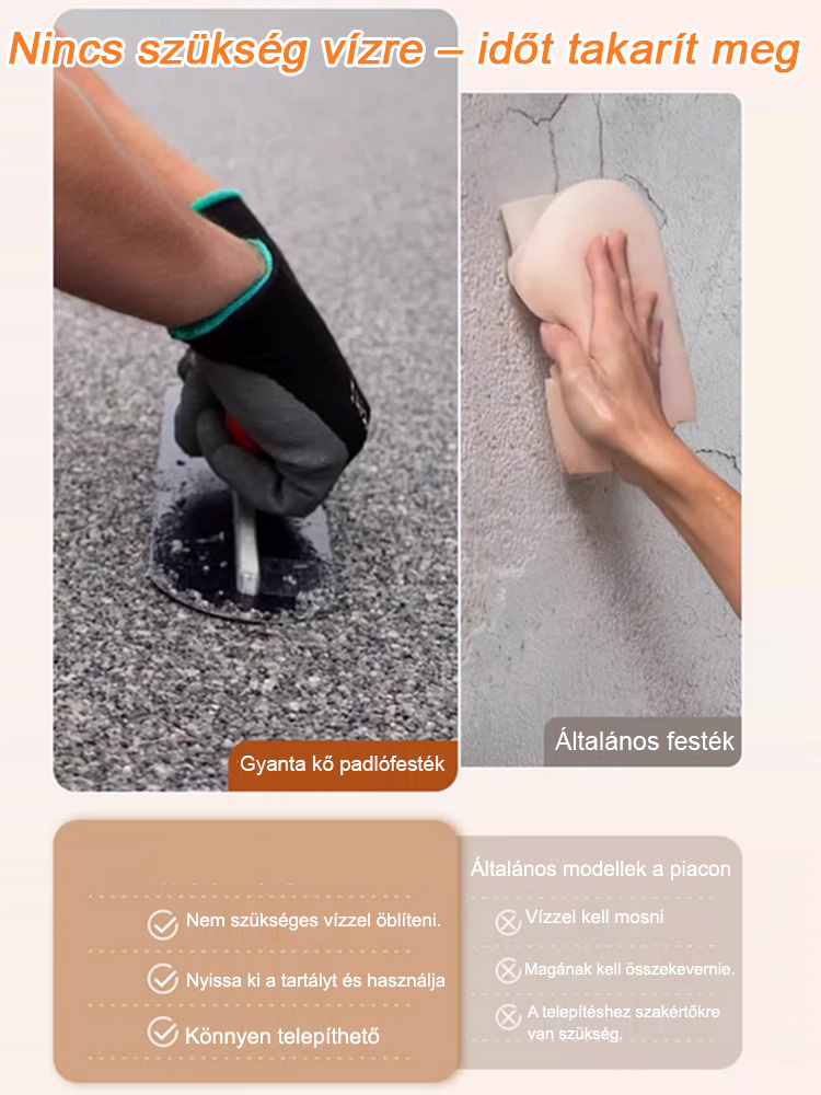 Nem mérgező és szagtalan mosott kőbevonat