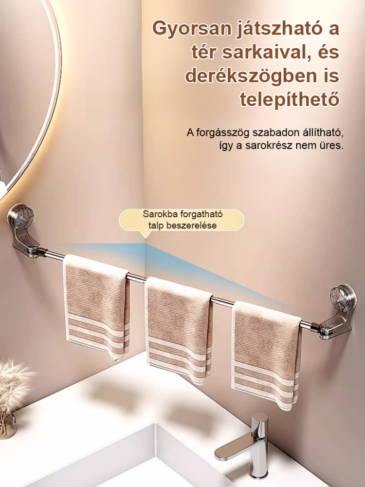 Lyukasztás nélküli tapadókorongos teleszkópos tárolórúd🎉 Fedezze fel az otthoni tárolás új dimenzióját