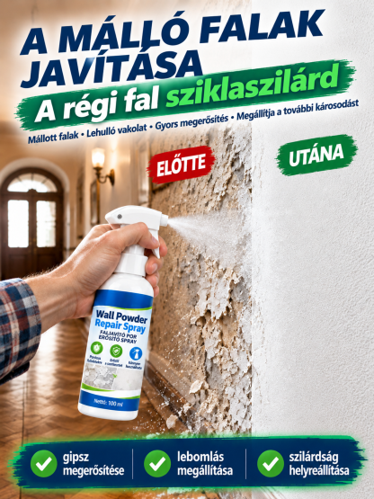 Mélybe Hatoló Falkeményítő Spray | Porló Falak Ellen & Utánvét & Kültérre és Beltérre Is