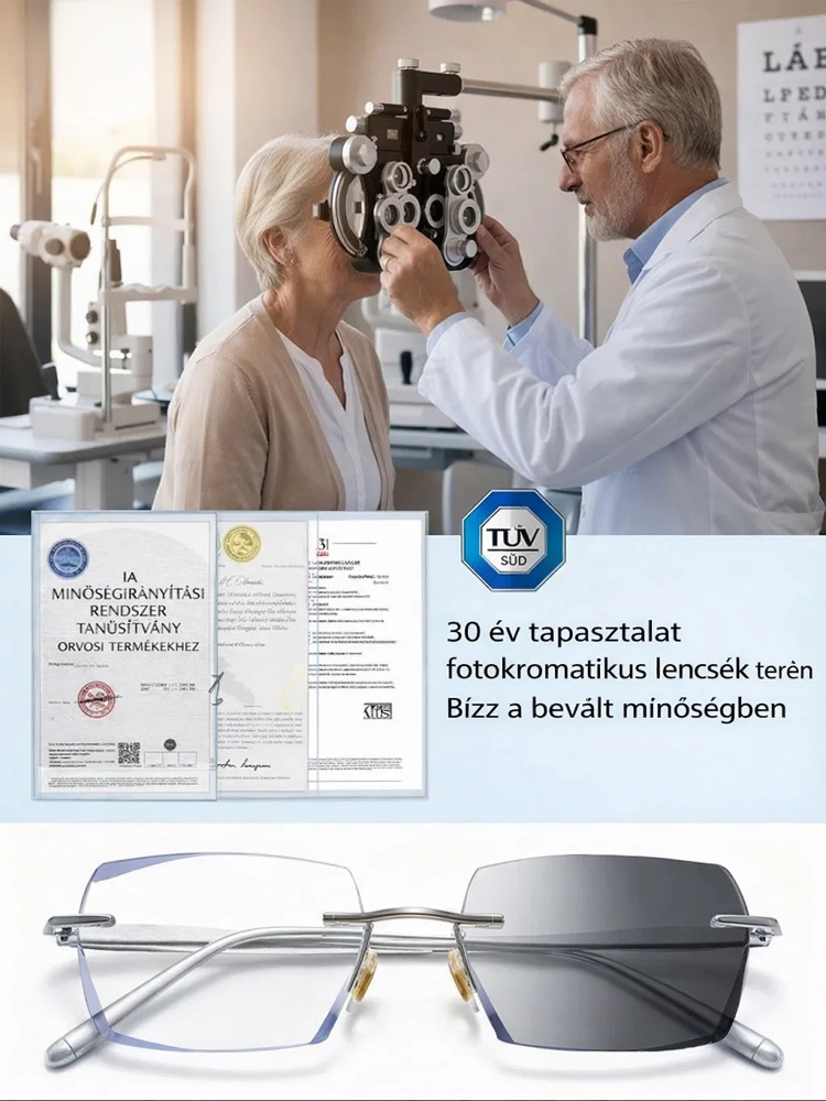【Élethosszig tartó olvasószemüveg】Éles Látás 0,1 mp Alatt, Nincs Többé Szemüvegcserélgetés! Robustus, ultrakönnyű és stílusos.