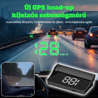 🚗 Intelligens Vezetési Asszisztens - Head-Up Display (HUD) GPS Sebességmérő!