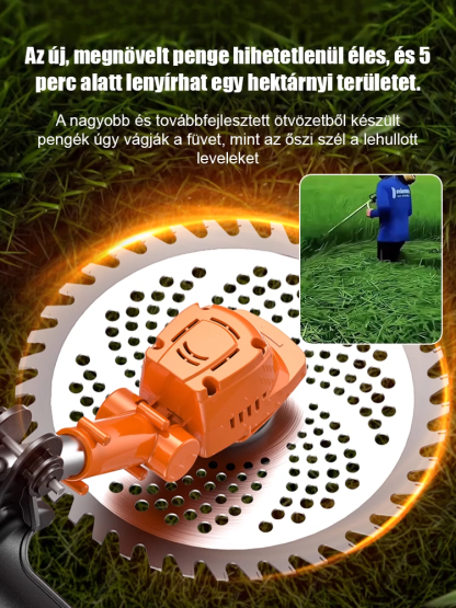 【Könnyű, hatékony fűnyírás】Ergonomikus kézi lítium akkumulátoros fűnyíró