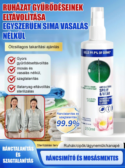 Ruhák gyűrődés- és szagszűrő spray, Használd most! 