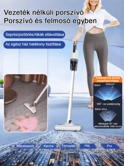 【 ⚡A háztartási munkák 10-szer könnyebbek】 Nagy szívó atkaeltávolító vákuum és felmosó gép