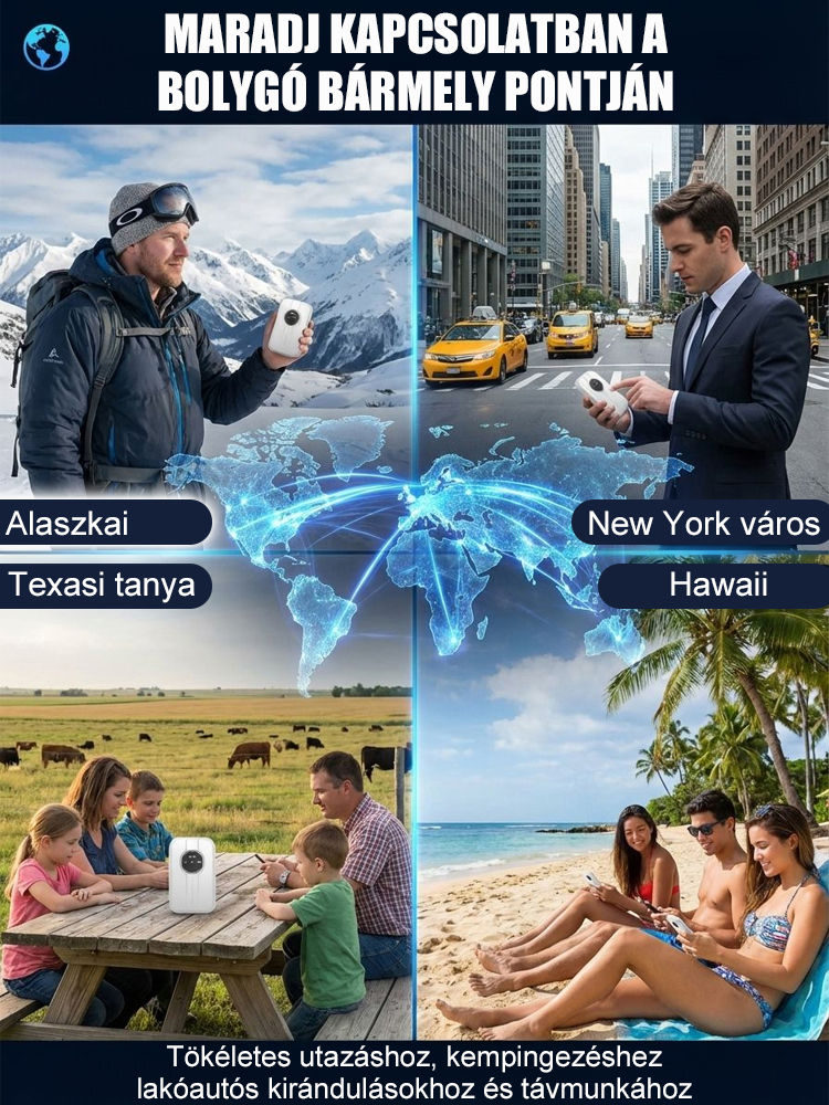 【Világszintű lefedettség, élethosszig tartó ingyenesség】Határtalan hordozható wifi