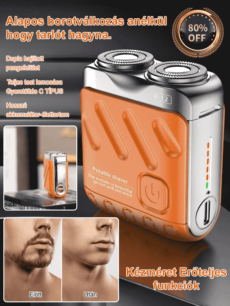 Forgó kétgyűrűs elektromos borotva