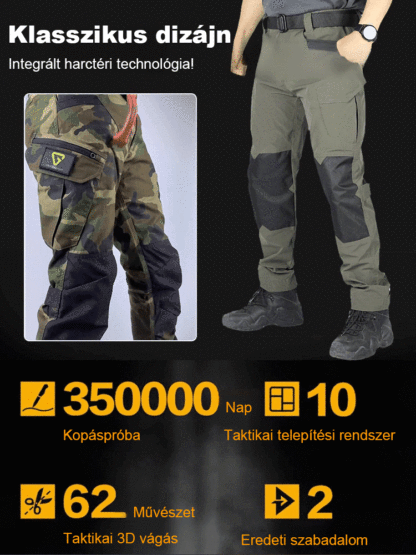 Férfi elastikus vízálló taktikai nadrág