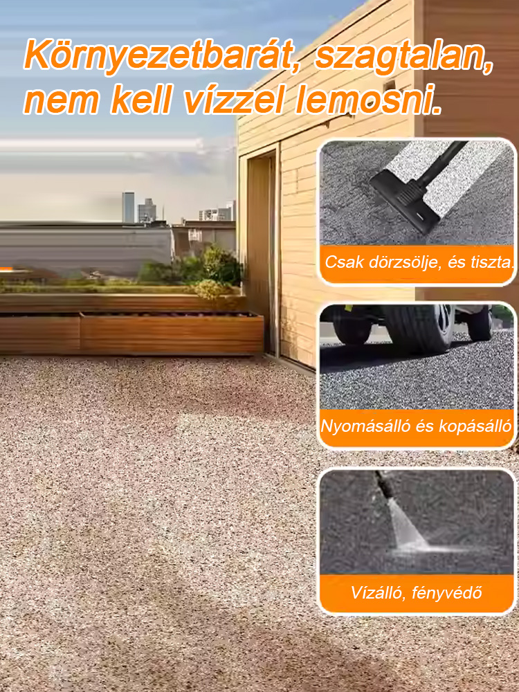 Nem mérgező és szagtalan mosott kőbevonat