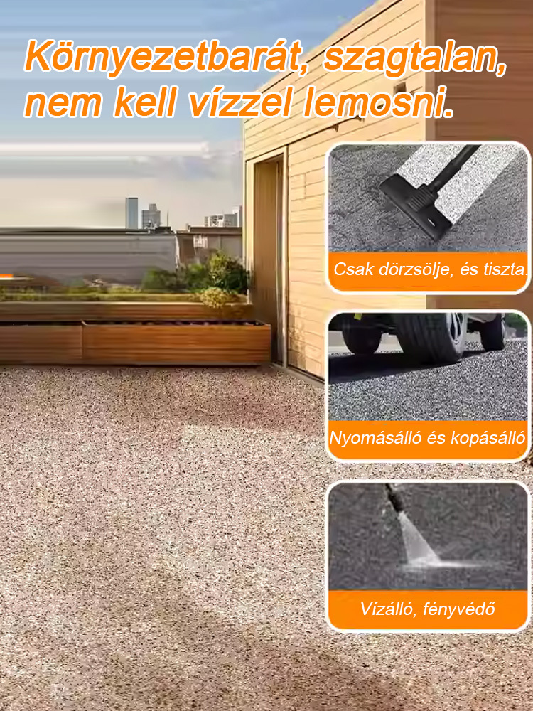 Nem mérgező és szagtalan mosott kőbevonat