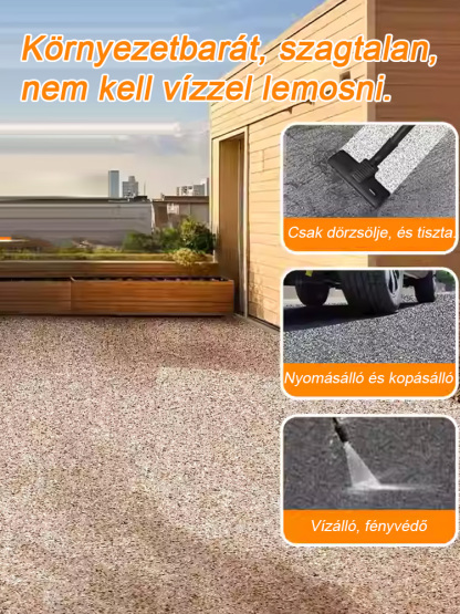 Nem mérgező és szagtalan mosott kőbevonat