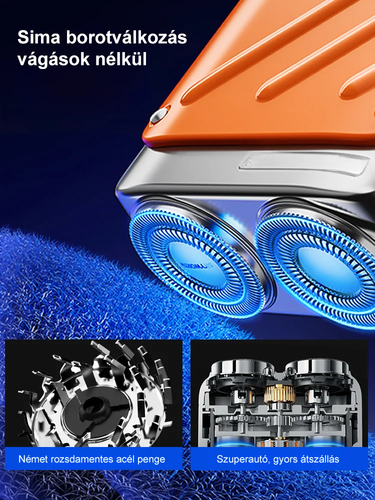 Forgó kétgyűrűs elektromos borotva