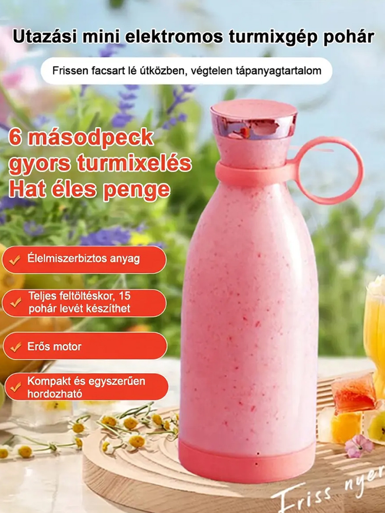 Hordozható mini elektromos gyümölcsfacsaró pohár🍹Készítsd el kedvenc gyümölcsitalodat mindössze 10 másodperc alatt!