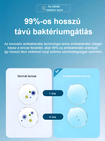 Gyémántcsiszolt szélű, keret nélküli, kékfény elleni színváltós szemüveg