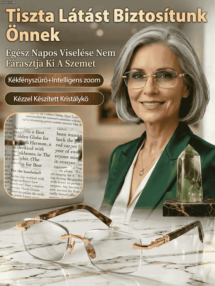 【Kézzel csiszolt】Bambuszlevélzöld természetes összetevős kristály olvasószemüveg