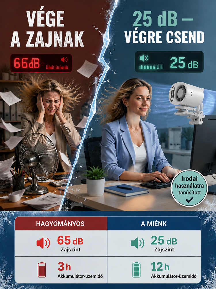 A mini AI klíma 3 másodperc alatt 16 fokra hűt, most 30% kedvezménnyel! 10 000 mAh akku, 48 órás üzemidő. 14 napos próba, indoklás nélküli pénzvisszafizetés és garancia.