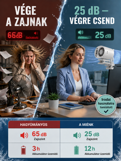 A mini AI klíma 3 másodperc alatt 16 fokra hűt, most 30% kedvezménnyel! 10 000 mAh akku, 48 órás üzemidő. 14 napos próba, indoklás nélküli pénzvisszafizetés és garancia.
