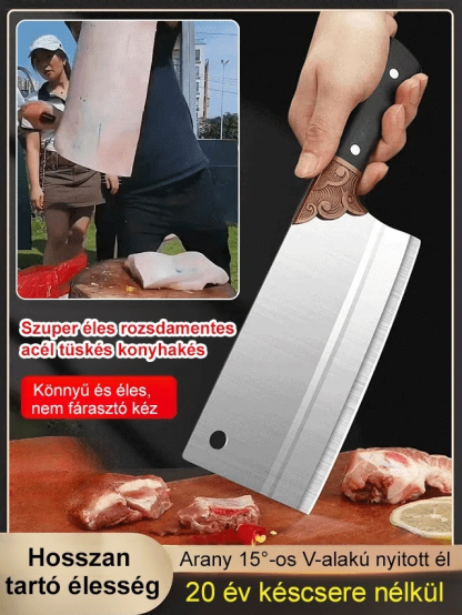 Fading rendkívül éles rozsdamentes acél csúcsú konyhakés HB