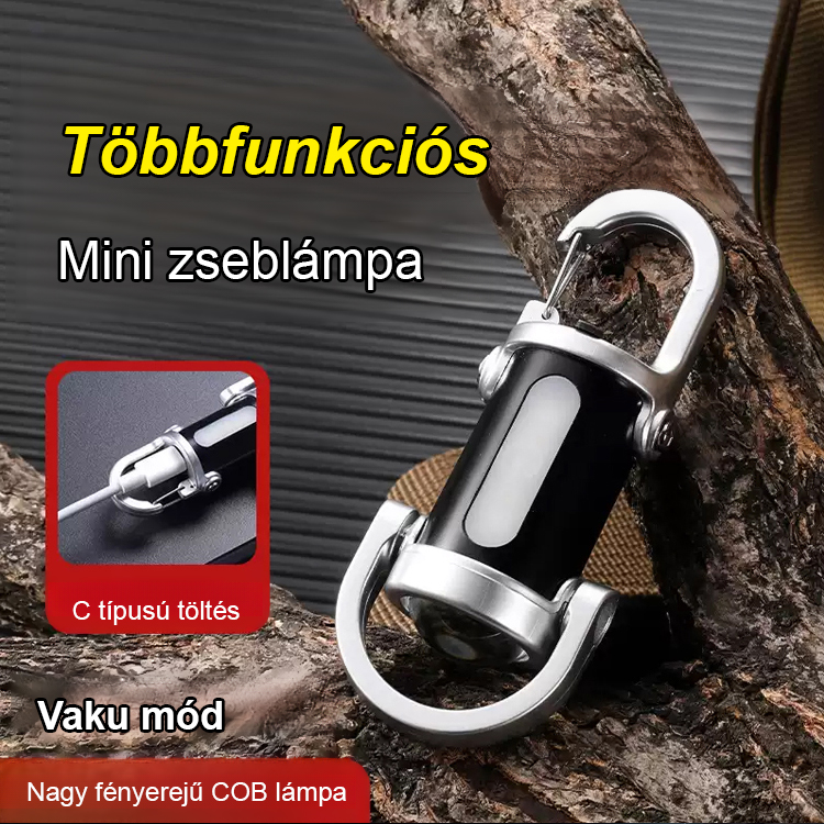 Többfunkciós vészhelyzeti zseblámpa ✨ Magas fényerejű, alacsony fényerejű és stroboszkóp módok a különböző igényekhez.