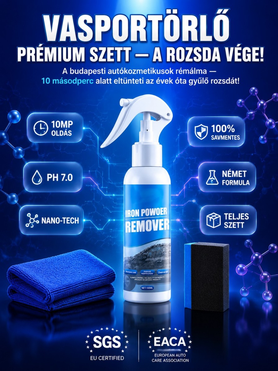 Rozsdaeltávolító tisztítószer spray készlet, Rozsdamentesítés 3 másodperc alatt, 10-szer erősebb a sima tisztítóknál!