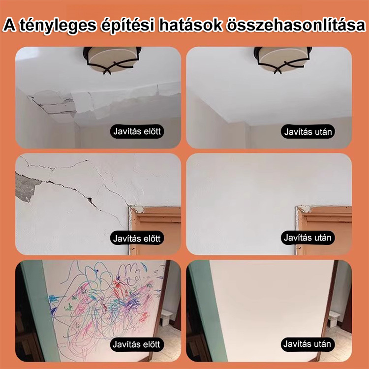 Régi fal új fal lesz: vízálló festékmentes faljavító krém✅ Egy lépésben felvihető és simítható, nincs szükség glettelésre vagy festésre