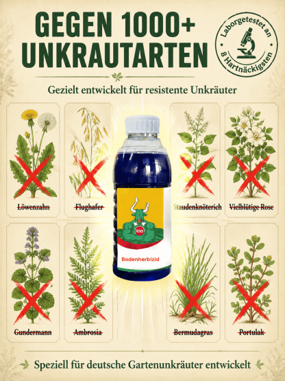Premium Unkrautvernichter: 5 Jahre Ruhe & Tiefenwirkung bis zur Wurzel - 50% Rabatt